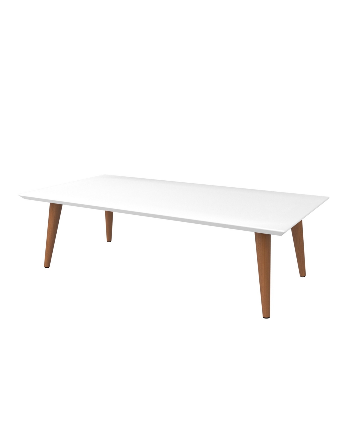 Manhattan Comfort Utopia Low Rectangle End Table In White