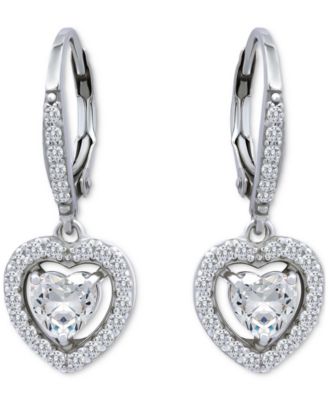 Giani Bernini - Heart Earrings (2-1/8 ct.t.w) in 18K Gold Plated Sterling Silver