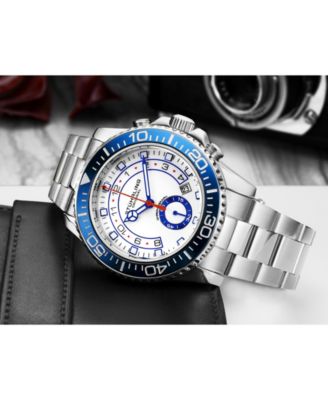 Men's Brigadier Quartz Chronograph Watch 42mm Diver With Stainless Steel Deployant Buckle