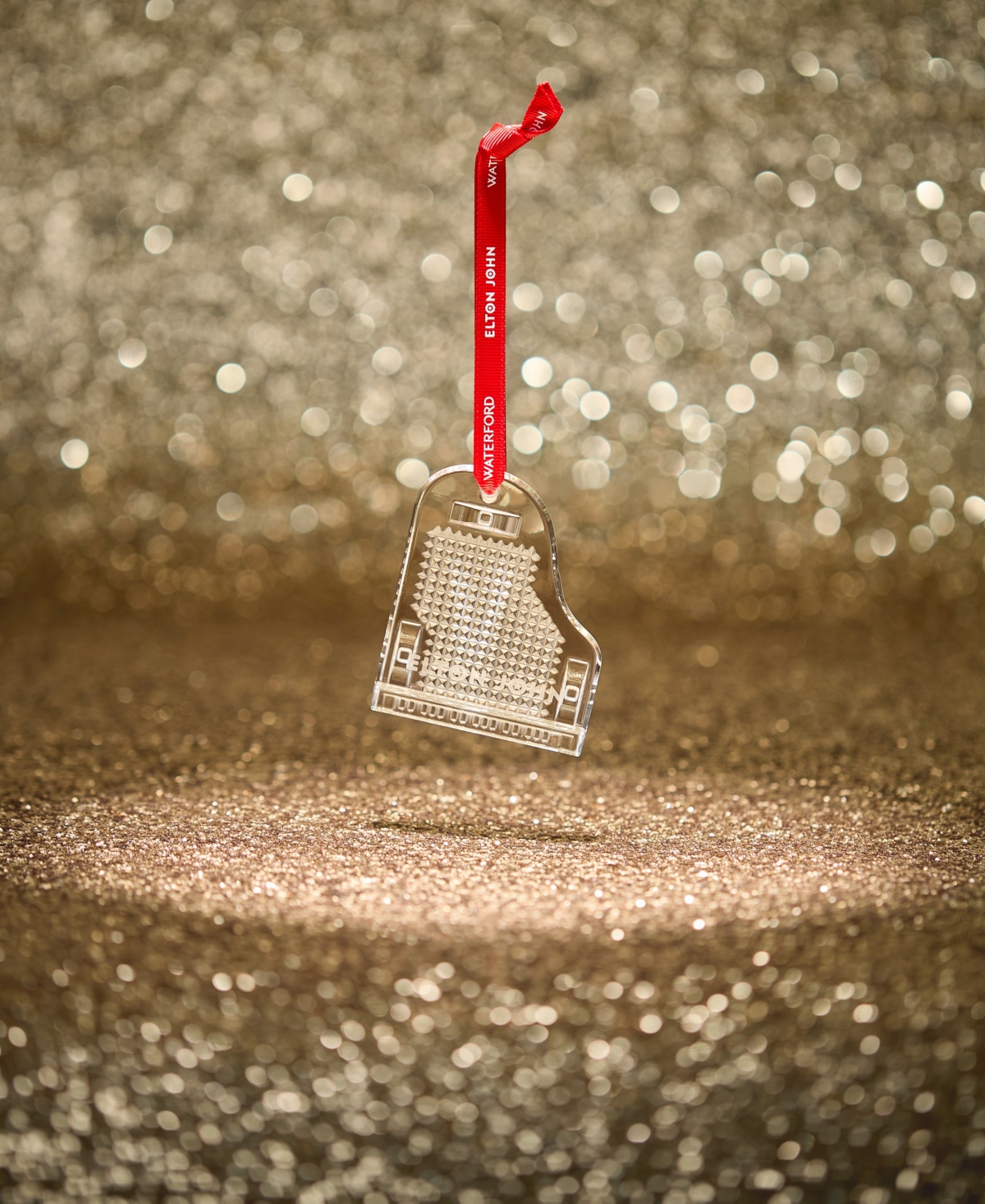 Waterford Elton John Piano Ornament In Transparent