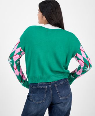 Juniors' Holiday Dog Cardigan