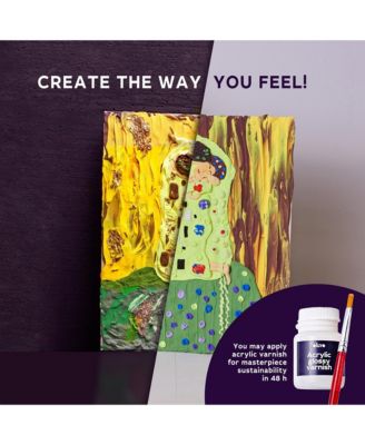 OKTO Sensory Art 3D Painting “The Kiss” – 11.8” x 15.7” Canvas Kit