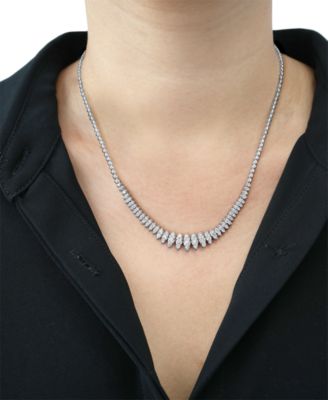 Diamond Gradient Necklace (2 ct.t.w.) in 10k White Gold