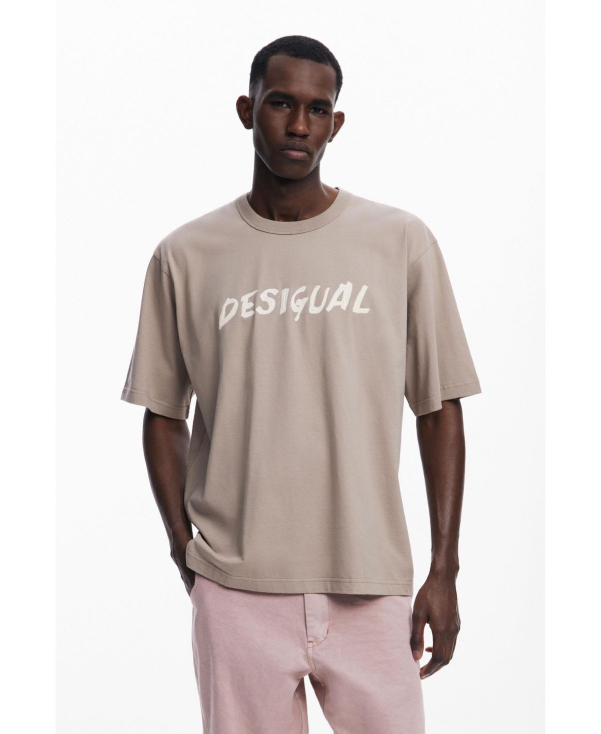 Мужская футболка с коротким рукавом и текстурированным логотипом