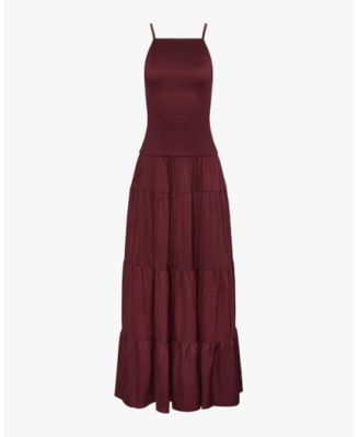 Women's Smocked Drop Waist Maxi Dress