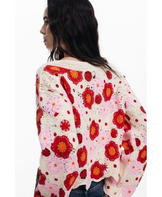 Women's Multicolor crochet top