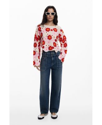 Women's Multicolor crochet top