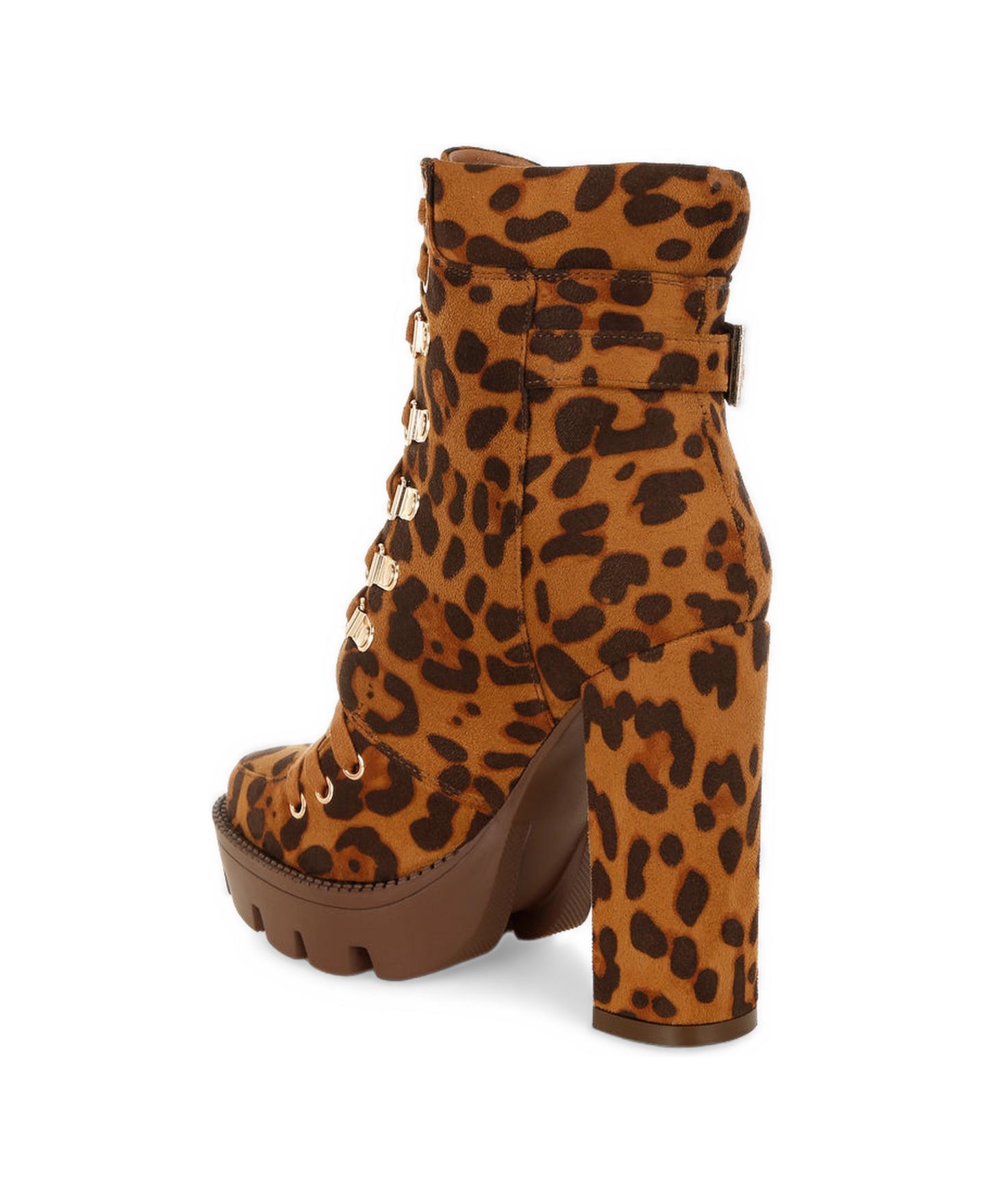 Женские ботинки London Rag Fremont Leopard Print Chunky, цвет: Коричневый — фото 3