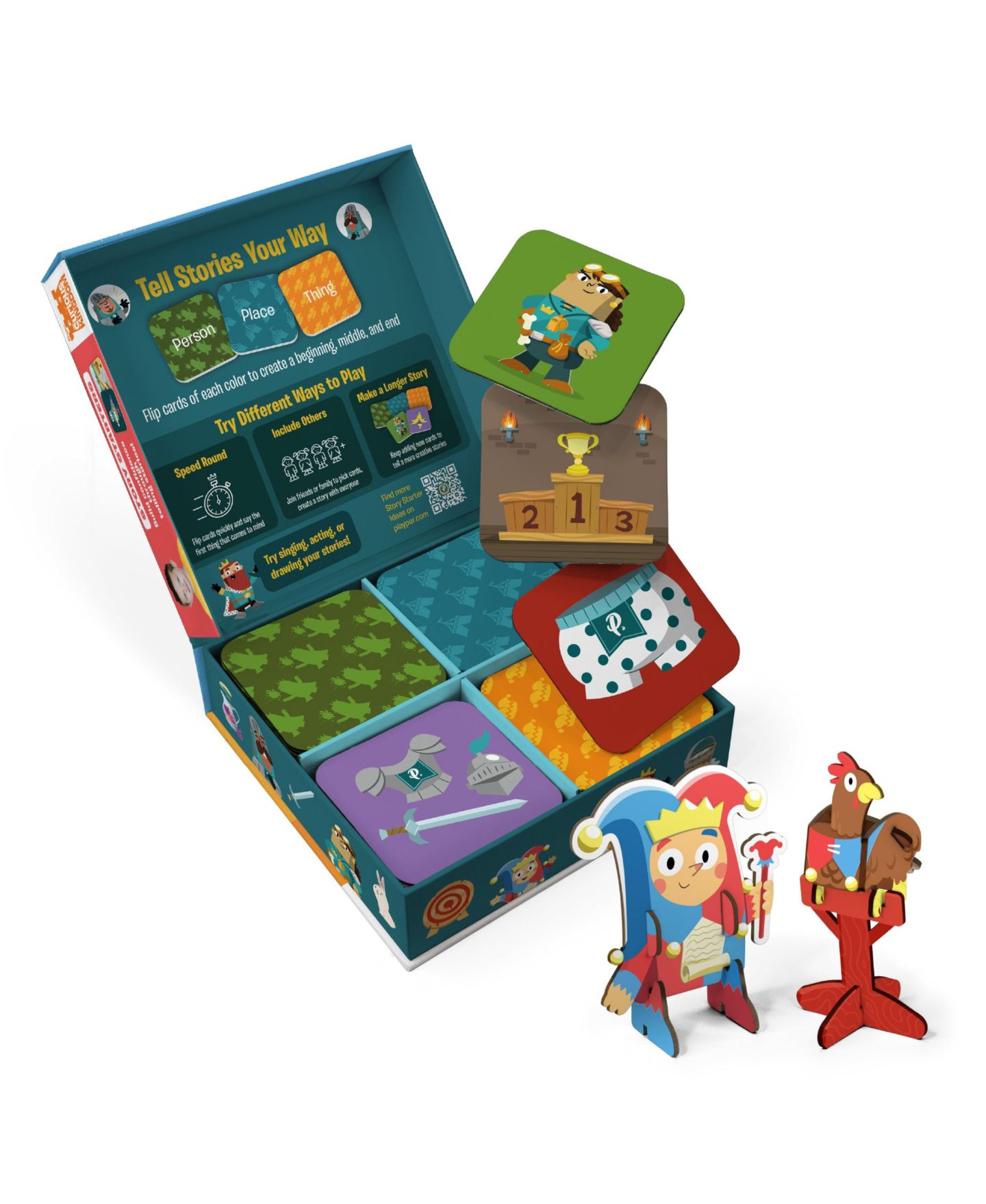Детская карточная игра Playper Story Starters Jasper the Jester Card Game, Ages 3+, цвет: Разноцветный — фото 3