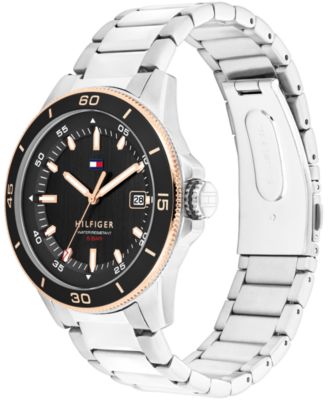 Men's Quartz Silver Tone Stainless Steel Bracelet Watch, 43mm