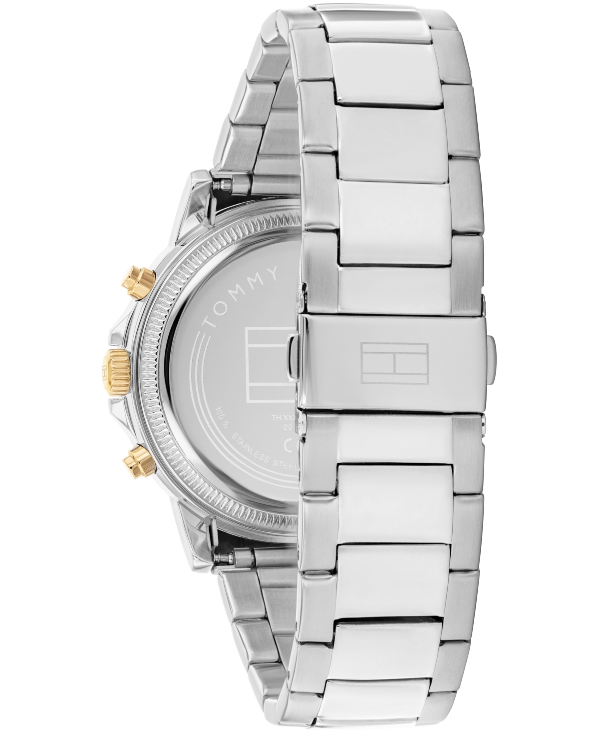 Tommy Hilfiger Men's Multifunction Silver Tone Stainless Steel Bracelet Watch, 44mm In Metallic