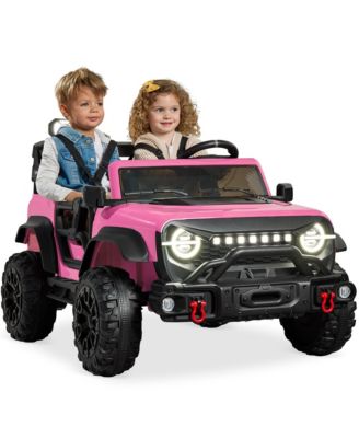 Kids 24V 2-Seater Electric Ride-On Car Truck w/ Parent Control, Bluetooth, LED Lights