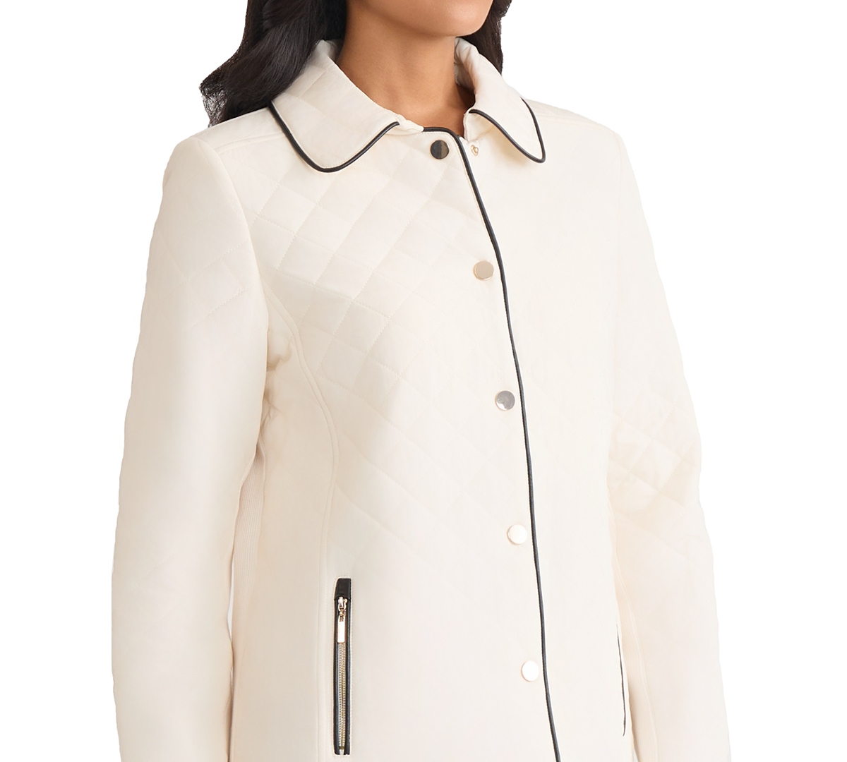 Jones New York Quilted Jacket In Neutral