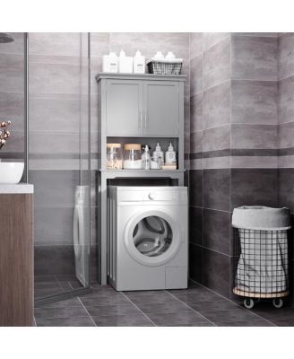 Space-Saving Bathroom Organizer Cabinet for Towels and Essentials