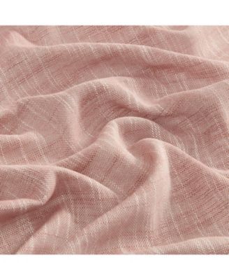 Madison Faux Linen Textured Semi Sheer Privacy Sun Light Filtering Transparent Window Grommet Long Thick Curtains Panels, Set of 2