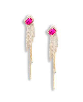 Women's Pink  Bling Drop Earrings