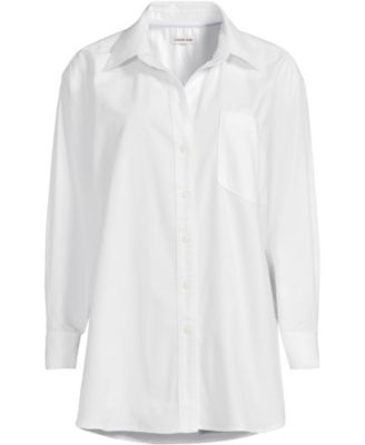 Women's Oversized Oxford Button Front Shirt