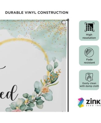 Wedding Photo Backdrop - Wrinkle-Free Photo Studio Backdrop with Just Married Text