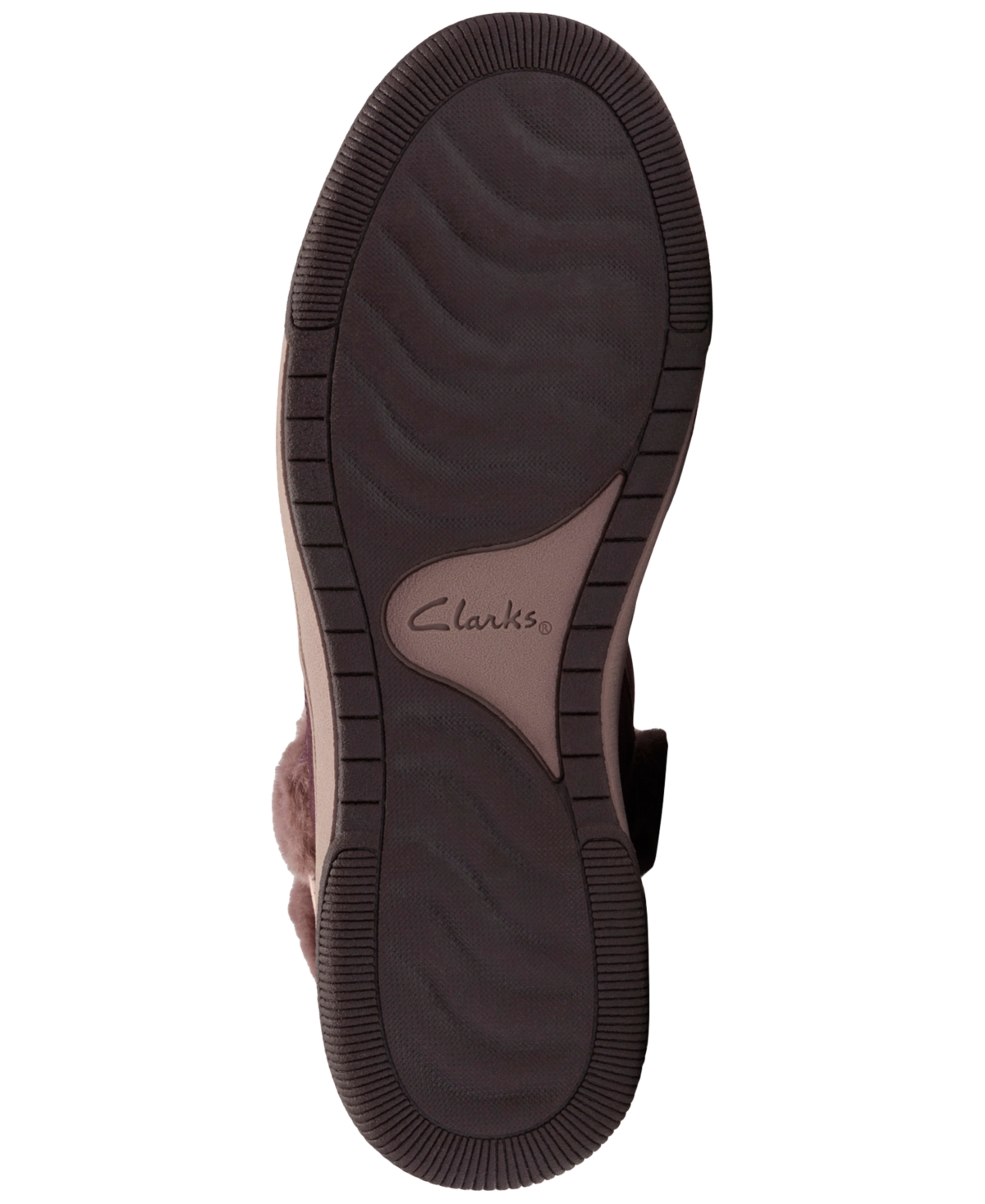 Clarks Breeze Fur In Burgundy