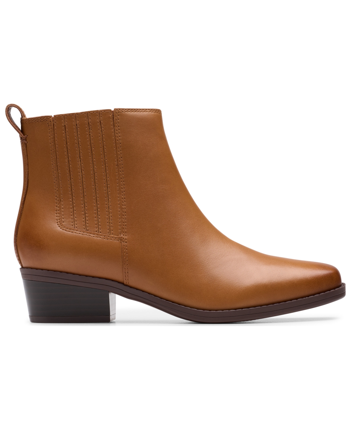 Clarks Collection Women's Danyelle Skip Block Heel Booties In Brown