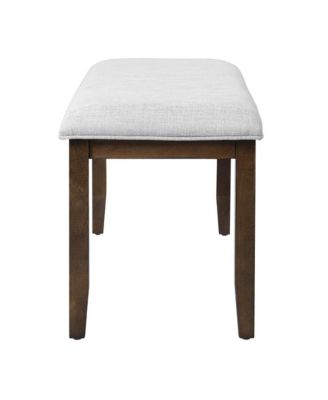 Upholstered Entryway Bench with Wood Legs, 38 Inch Padded Bench for Bedroom, Small Spaces or Dining Room-Maison Boucle