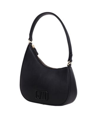 Smooth PU Shoulder Bag with Tonal 3D Logo