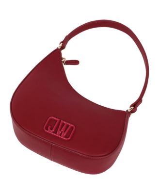 Smooth PU Shoulder Bag with Tonal 3D Logo