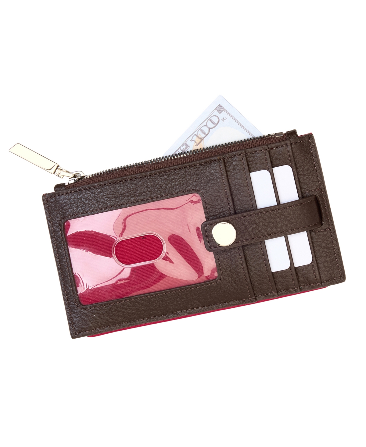 Hammitt 210 Women's West Leather Cardholder In Brown