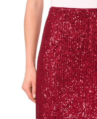 Women's Pencil Sequin Midi Skirt