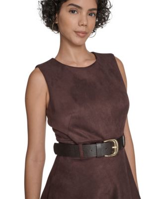 Women's Belted Midi Dress