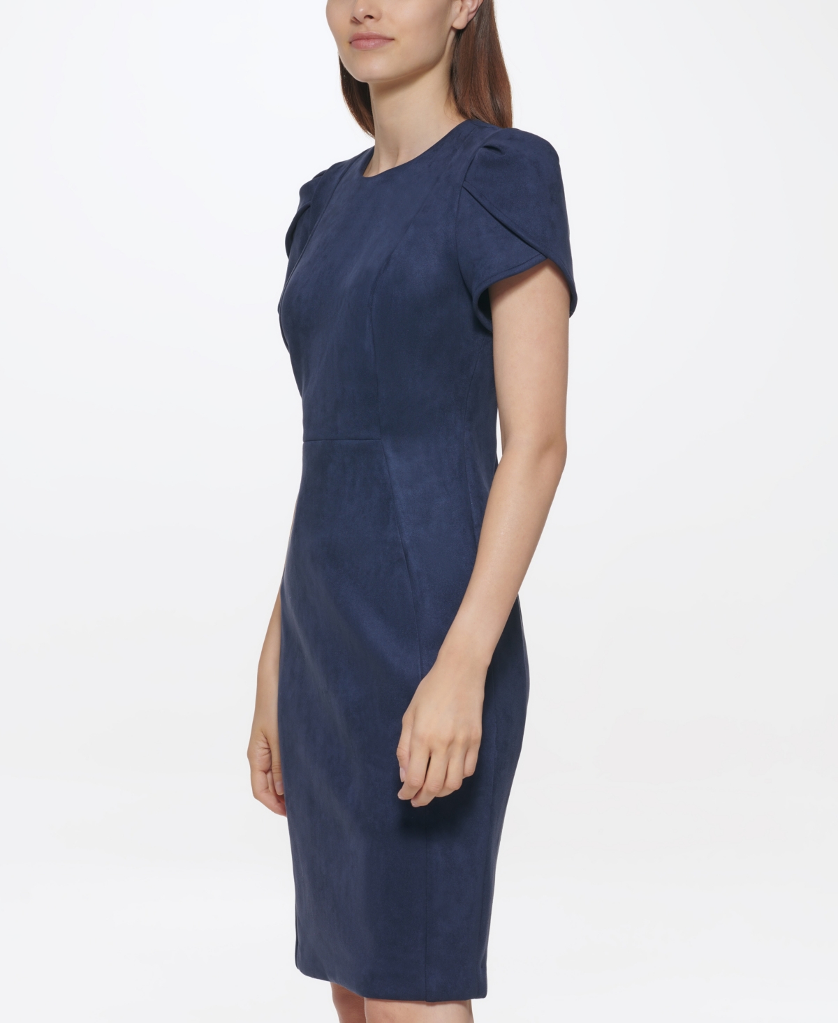 Calvin Klein Women's Tulip Sleeve Short Dress In Blue