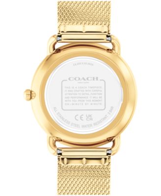 Women's Elliot Gold Tone Stainless Steel Mesh Bracelet Watch, 36mm