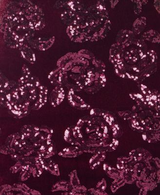 Juniors' Sequin Embellished Sweetheart Neck Short Dress