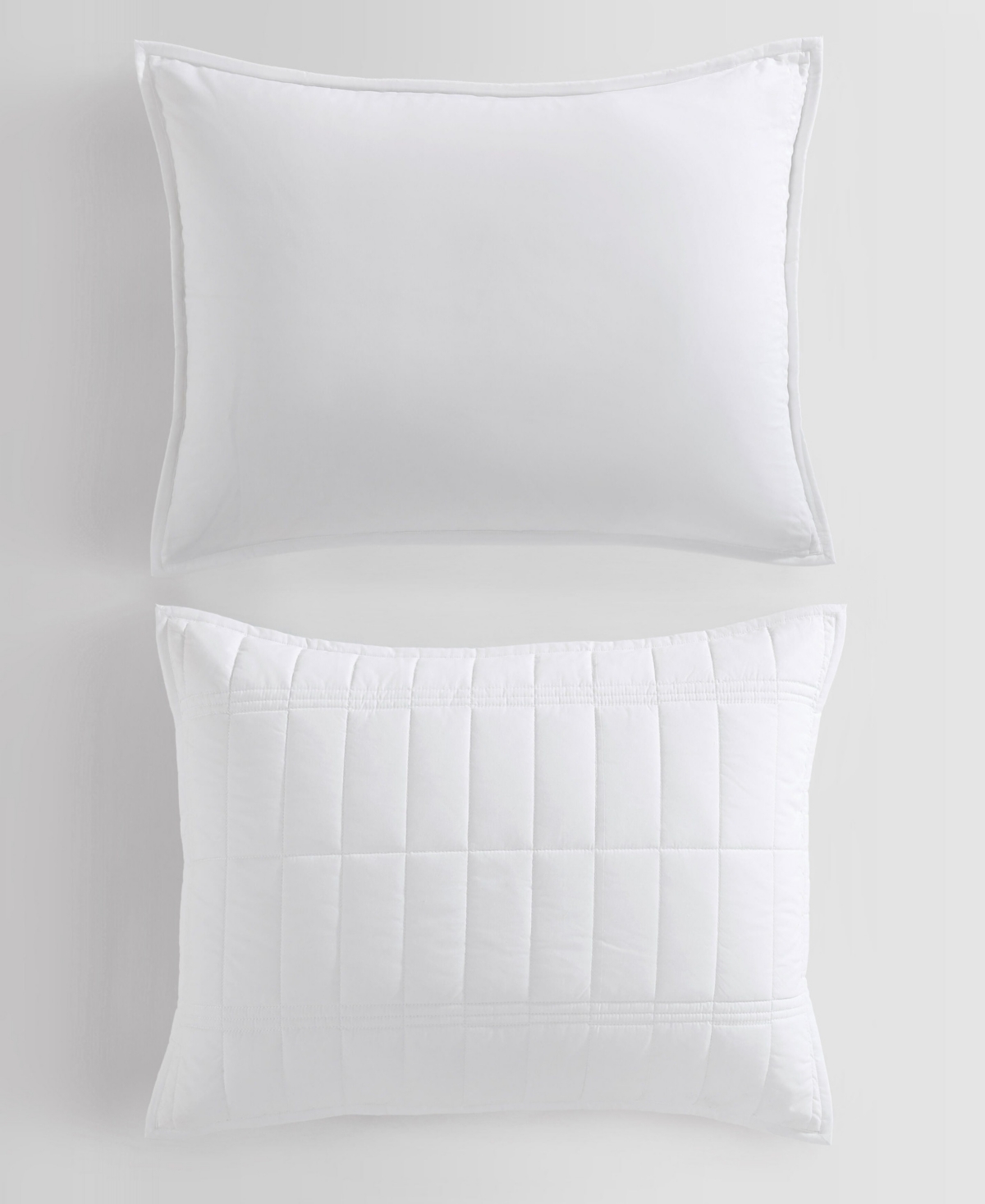 Calvin Klein Washed Percale Solid Cotton 3-pc. Quilt Set, Queen In White