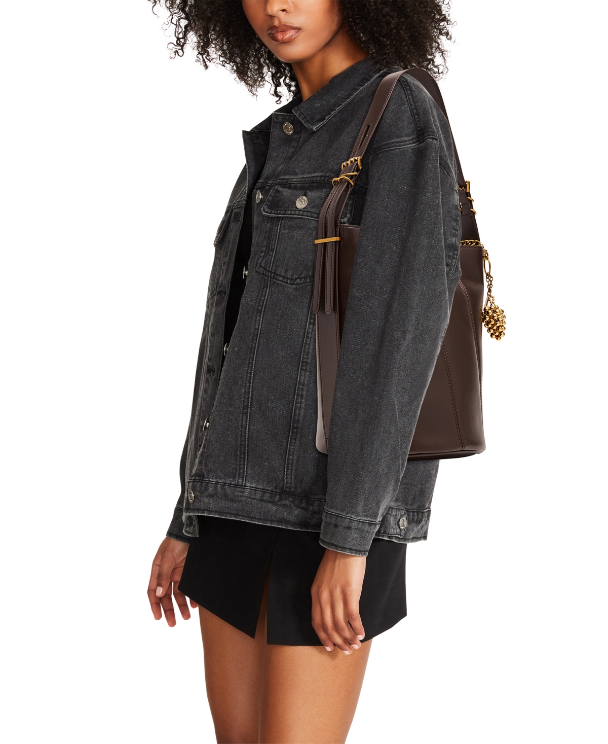 Steve Madden Bharloe Mini Bucket Bag In Brown