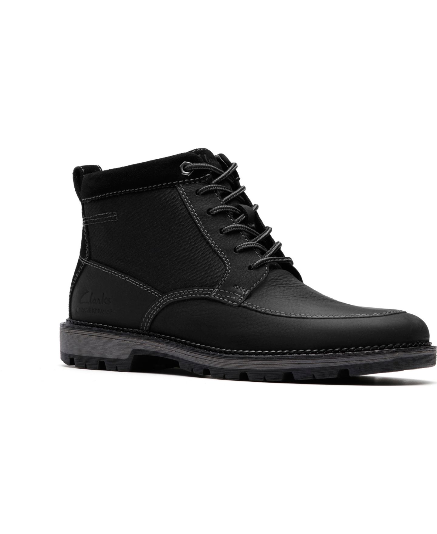 Мужские ботинки Clarks Collection Maplewalk Rise, цвет: Чёрный кожаный — фото 1