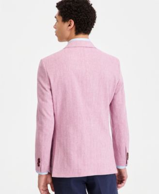 Men's Modern-Fit Herringbone Cotton & Linen Blazer