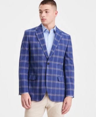 Men's Cotton & Linen Printed Modern-Fit Sport Coat
