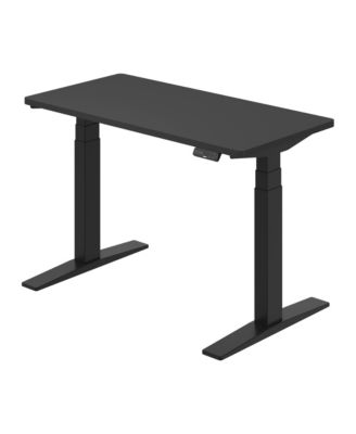 E7-COMMERCIAL Electric Adjustable Standing Desk, Rectangular Chipboard, Black