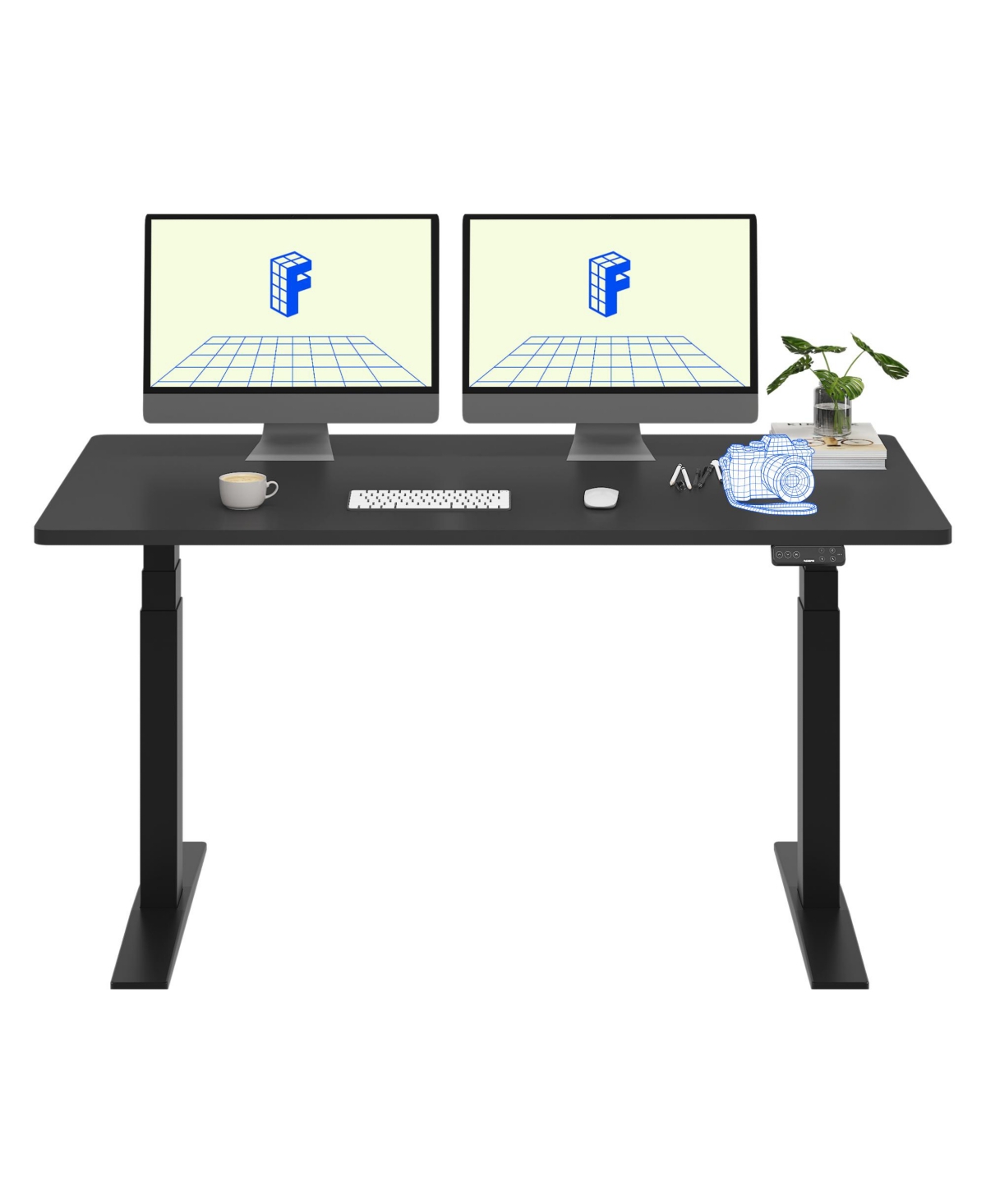 Flexispot E7-commercial Electric Adjustable Standing Desk, Rectangular Chipboard