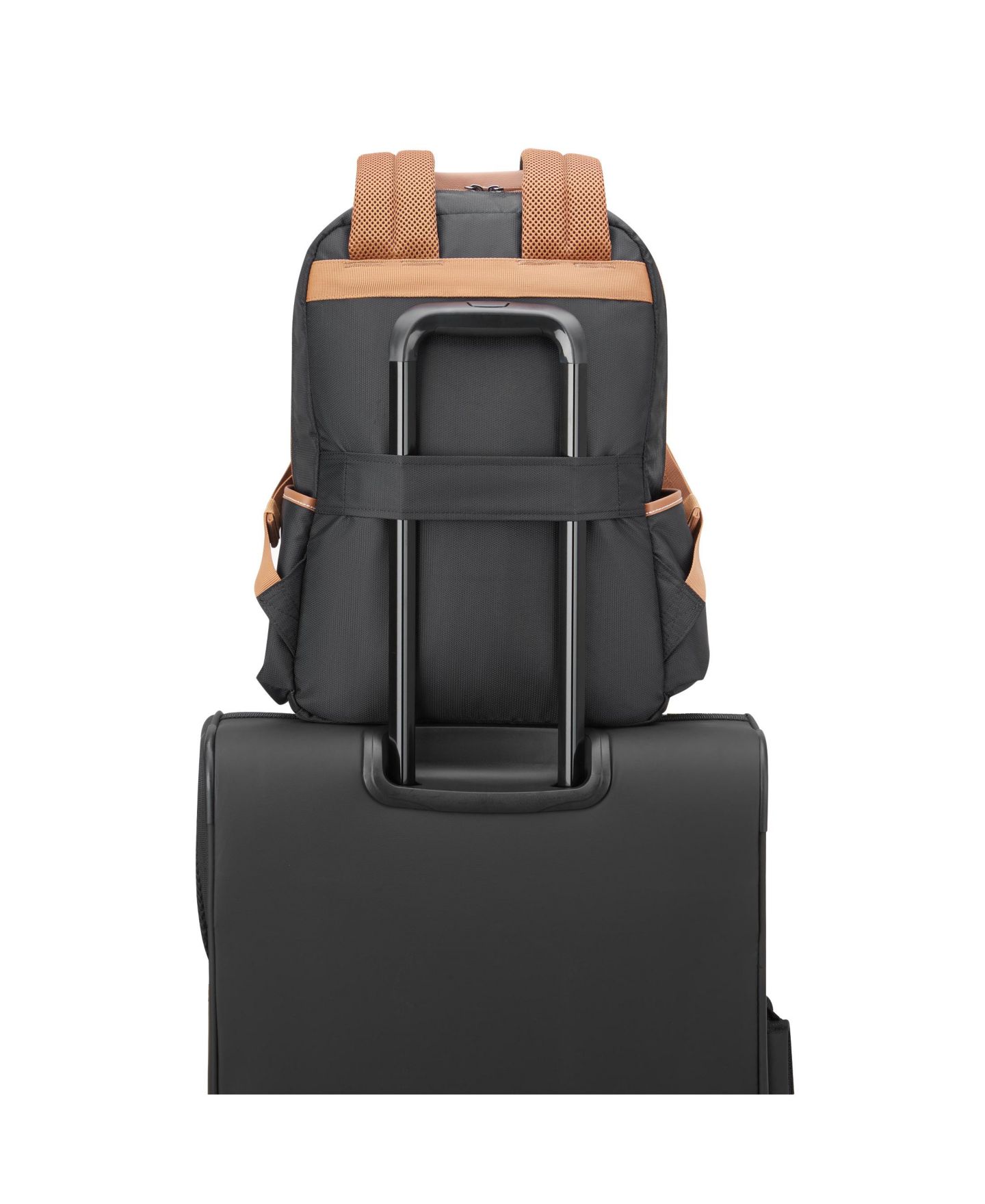 Сумки Delsey Paris Flânerie 2-Pc. Backpack and Luggage Set, цвет: Чёрный коричневый — фото 3