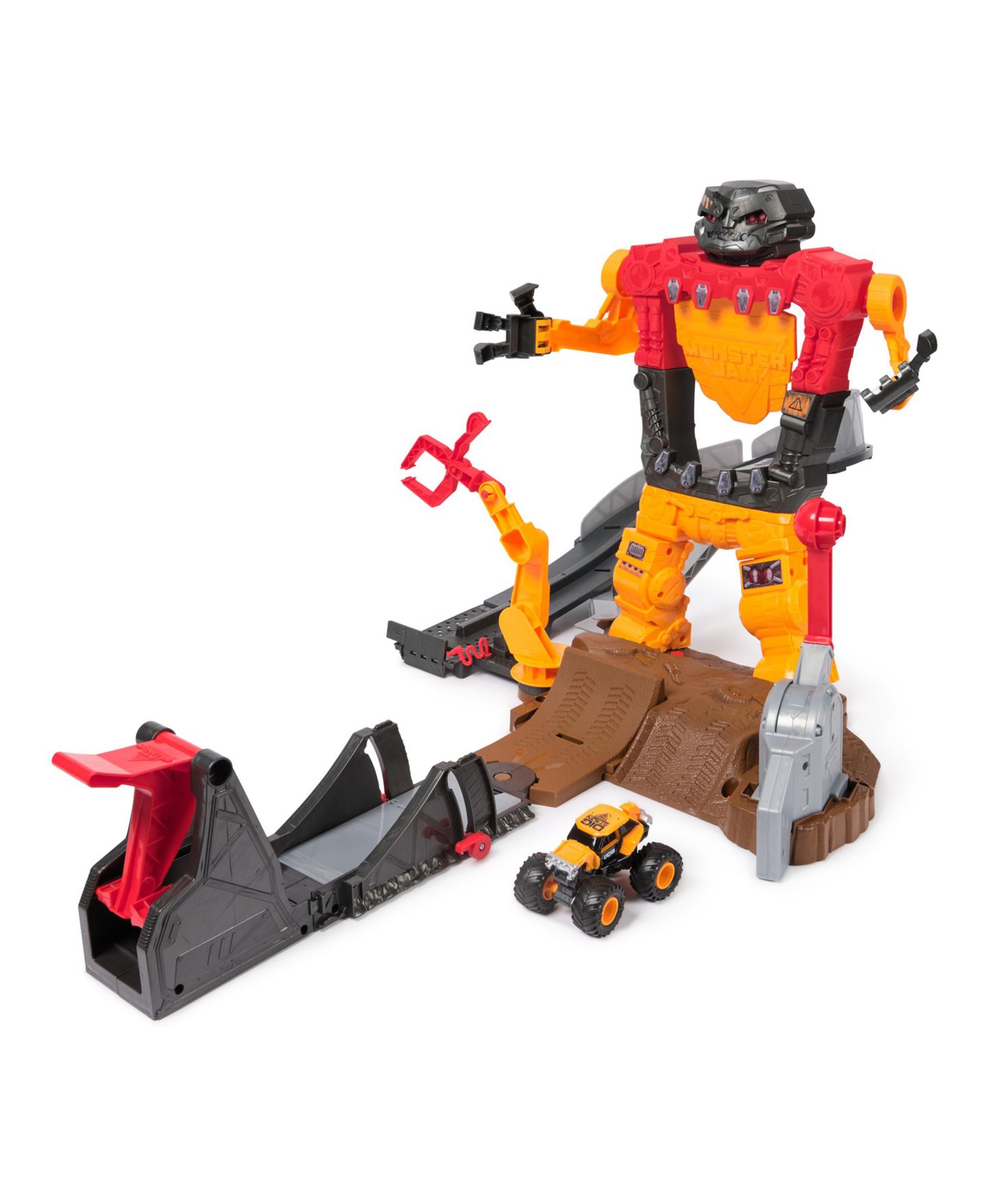 Детский игровой набор Monster Jam Smash & Bash 15-Inch Smash Bot Rebuildable Multi-Piece Playset, Ages 3+ — фото 1