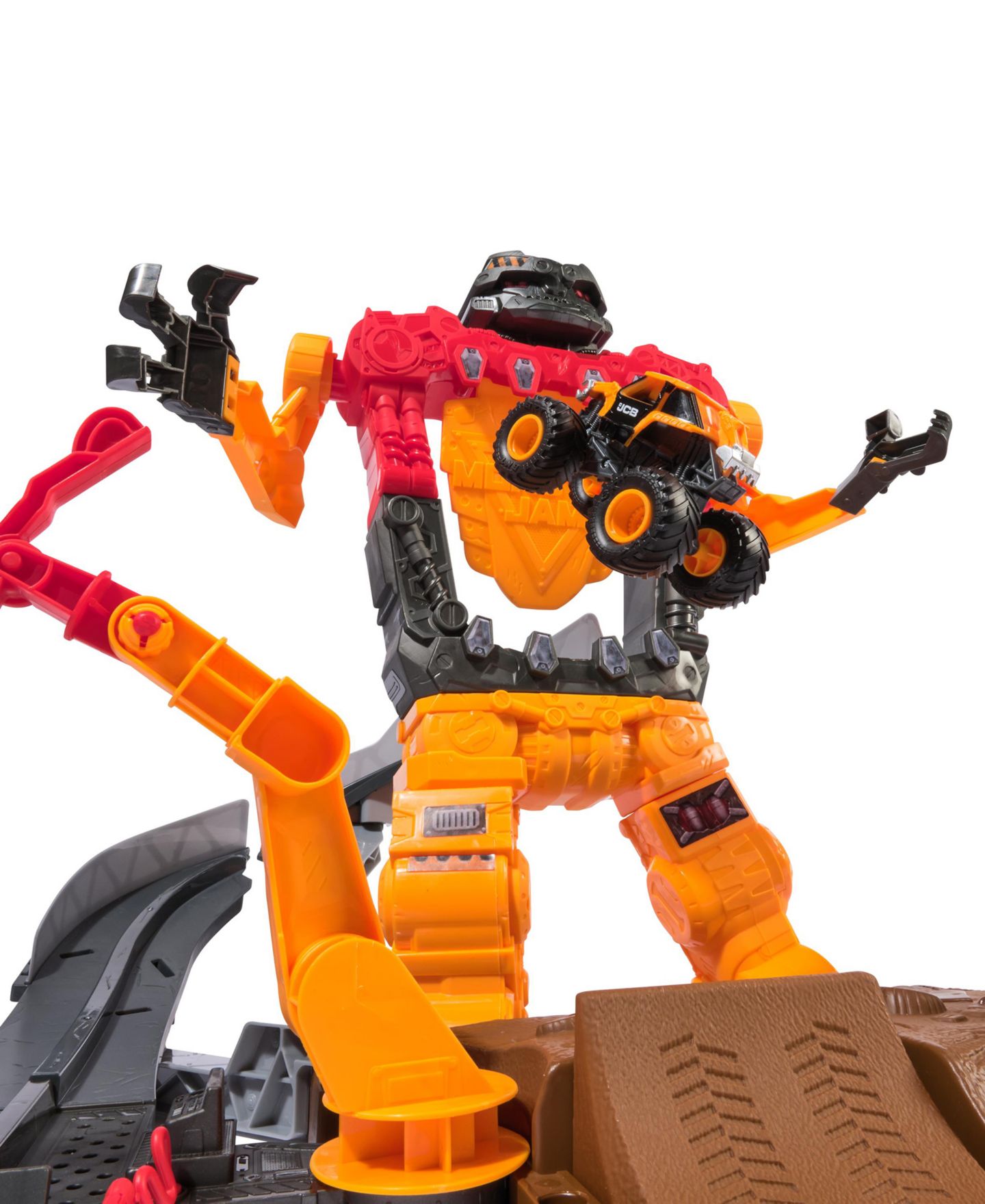 Детский игровой набор Monster Jam Smash & Bash 15-Inch Smash Bot Rebuildable Multi-Piece Playset, Ages 3+ — фото 3