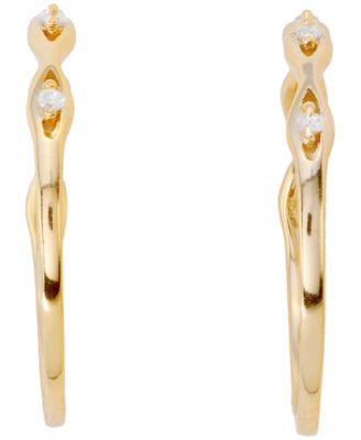 2-Piece Cubic Zirconia Stackable Ring Set (0.15 ct. t.w.) in Gold over Sterling Silver