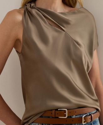 Women's Charmeuse Asymmetrical Blouse