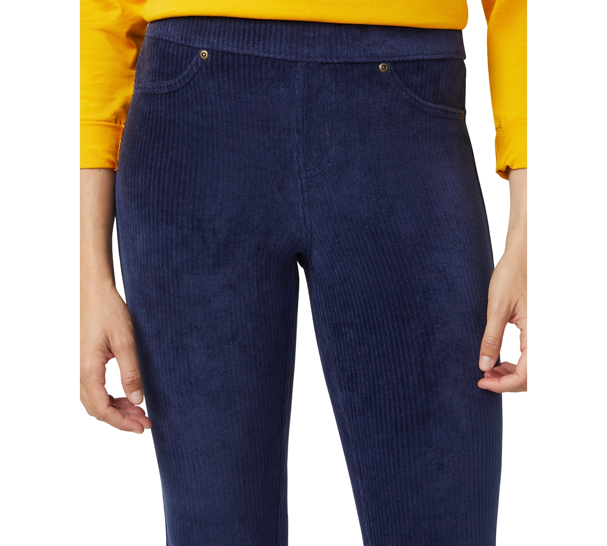 Hue Women's Straight Up Cool Classic Corduroy Leggings In White