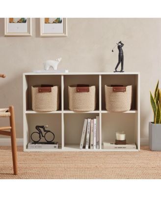 3 Pack Cotton Rope Shelf Storage Basket with Handles