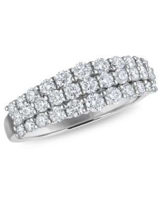 Macy's - Diamond 3-Row Band Ring (1 ct. t.w.) in 14k White Gold