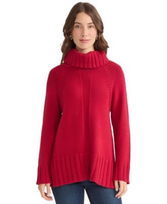 Women's Raglan Sleeve Funnel Neck Sweater