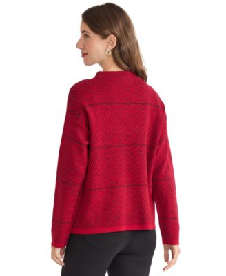 Women's Lurex Mock Neck Sweater